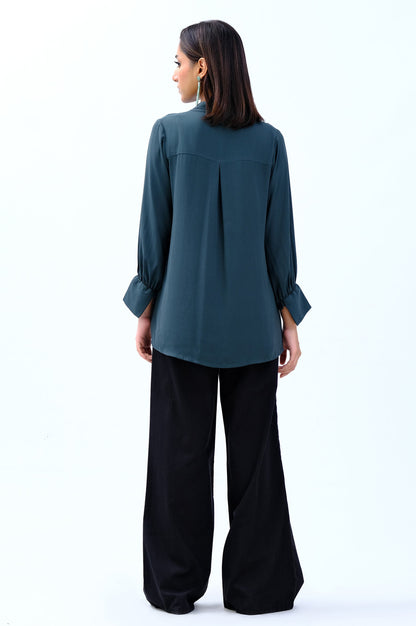 Stitched 1 Piece Embellished Crepe Top