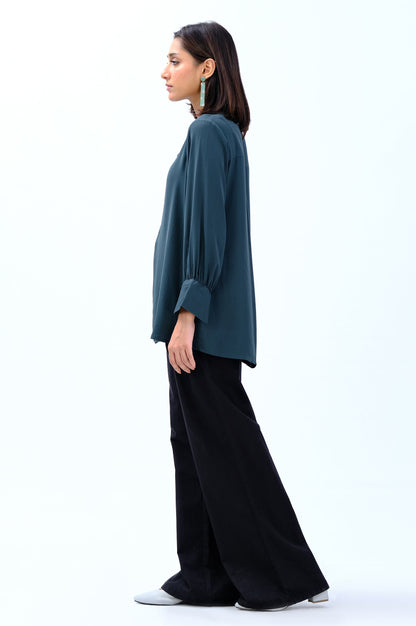 Stitched 1 Piece Embellished Crepe Top