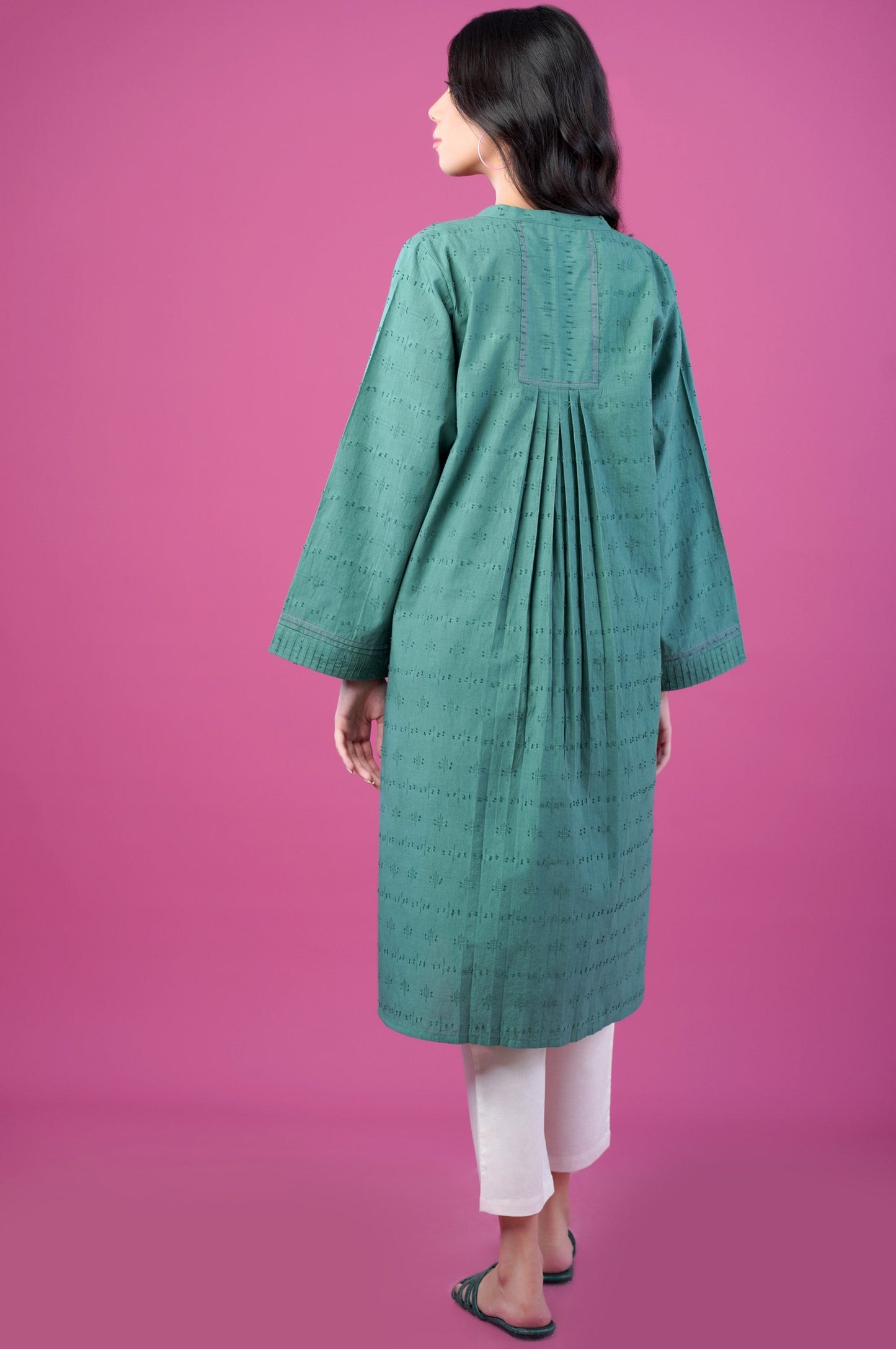 Stitched 1 Piece Brochia Jacquard Outfit