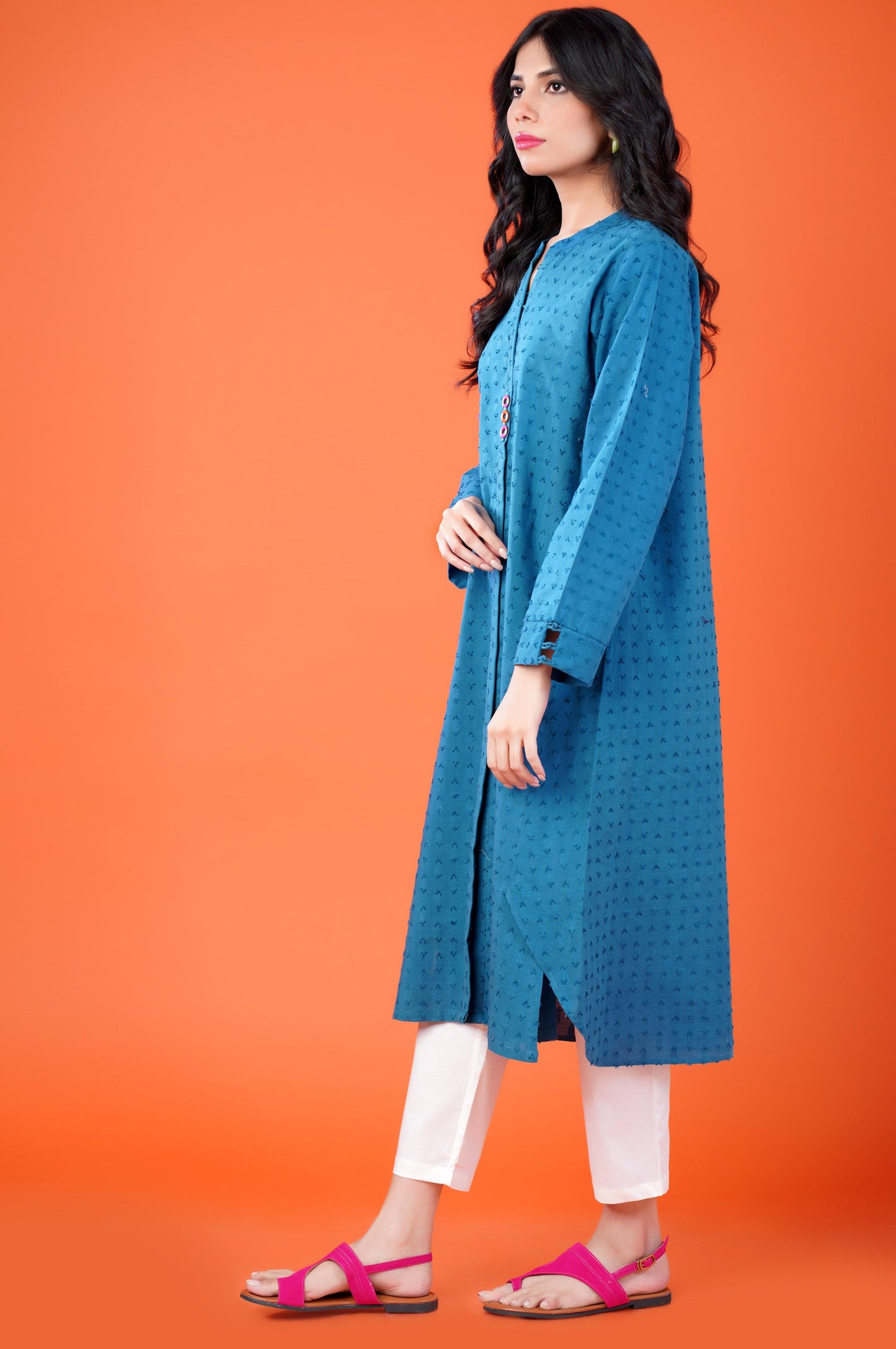 Stitched 1 Piece Brochia Jacquard Outfit