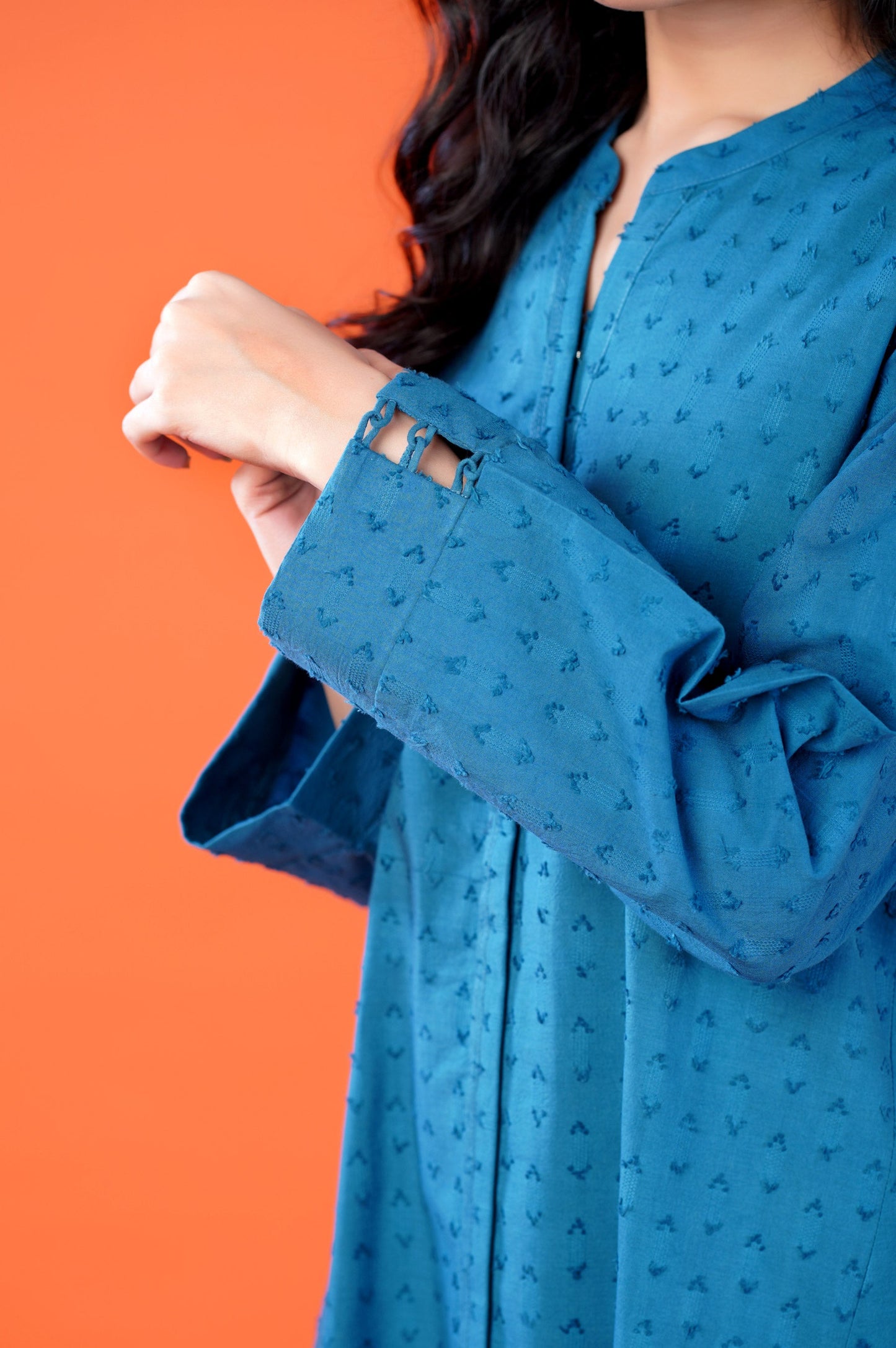 Stitched 1 Piece Brochia Jacquard Outfit