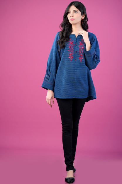 Stitched 1 Piece Colored Jacquard Top