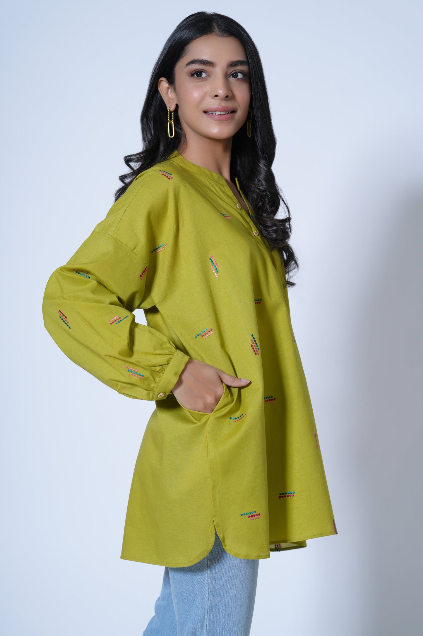 Stitched 1 Piece Cambric Top