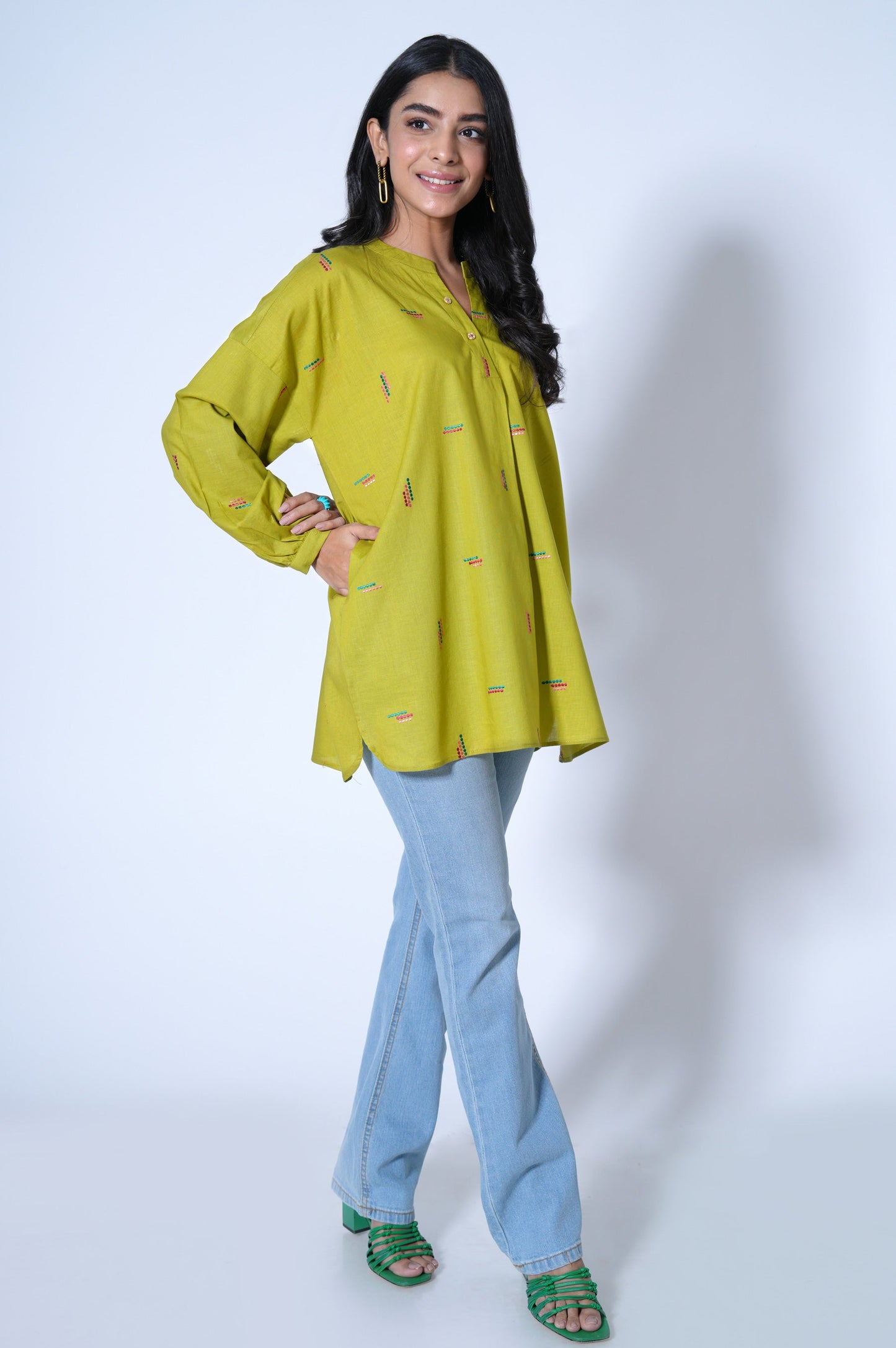 Stitched 1 Piece Cambric Top