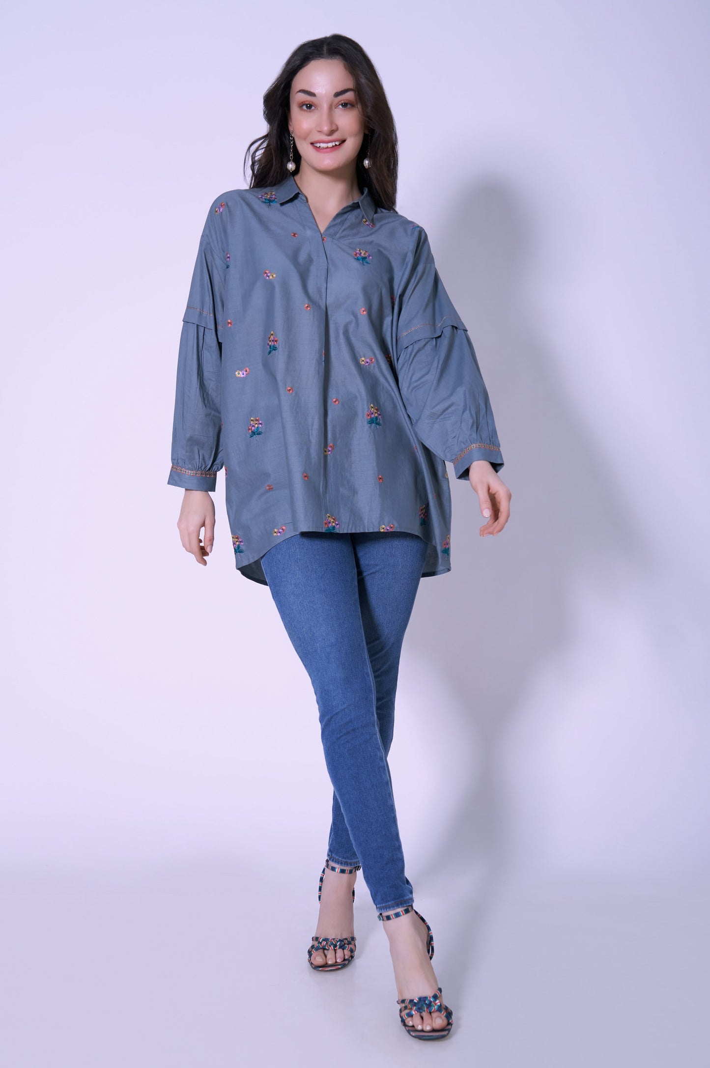 Stitched 1 Piece Cambric Top