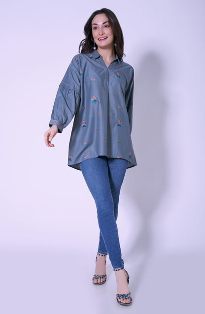 Stitched 1 Piece Cambric Top