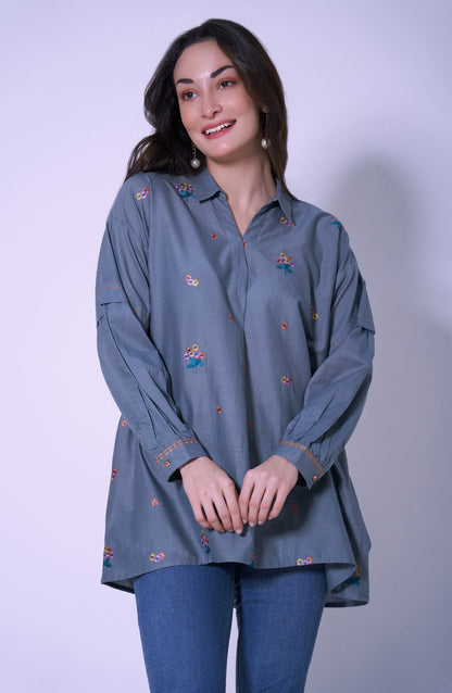 Stitched 1 Piece Cambric Top