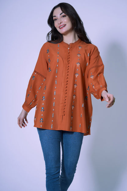 Stitched 1 Piece Cambric Top