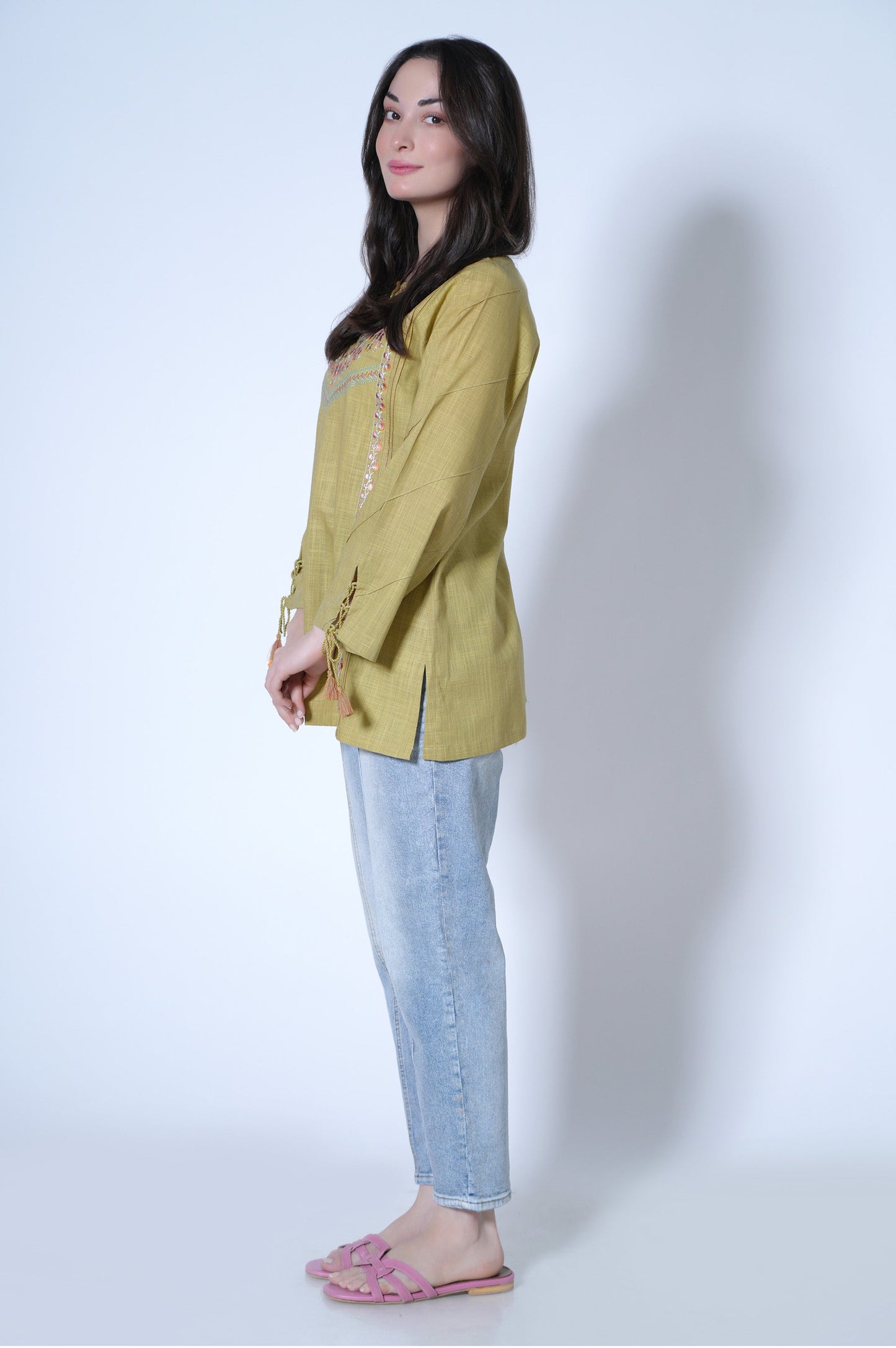 Stitched 1 Piece Cotton Slub Top