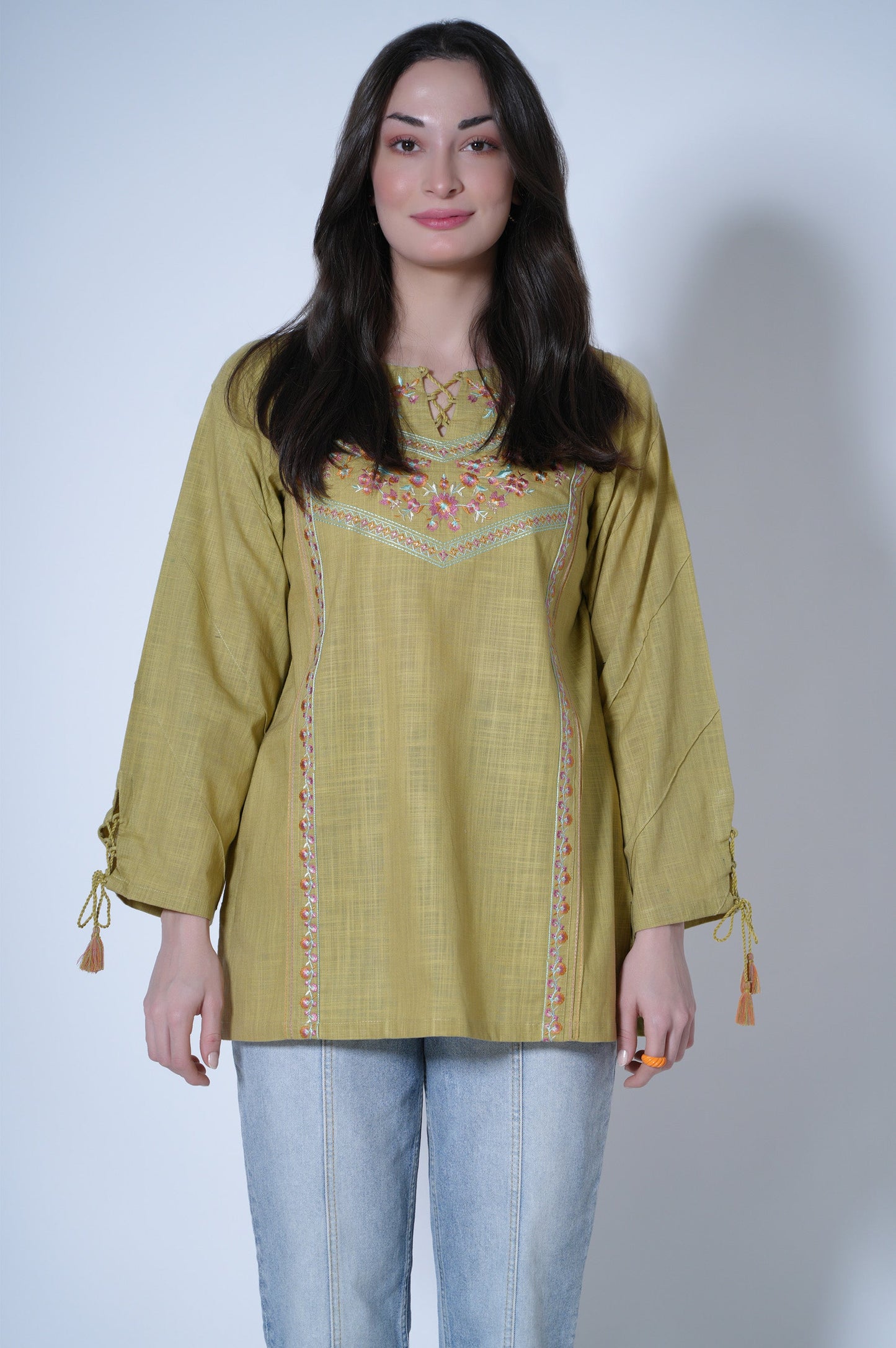 Stitched 1 Piece Cotton Slub Top