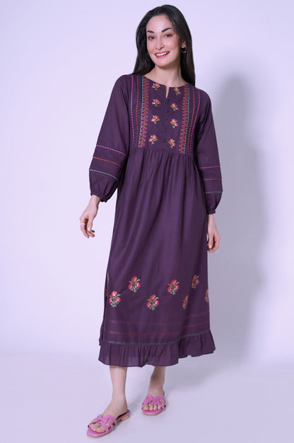 Stitched 1 Piece Cambric Dress