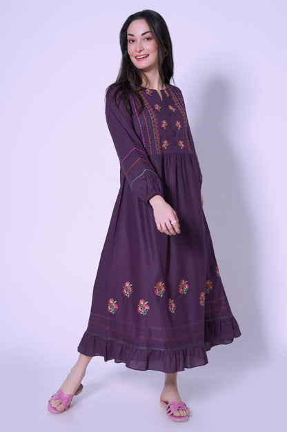 Stitched 1 Piece Cambric Dress