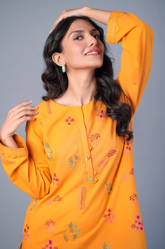 Stitched 1 Piece Cambric Shirt