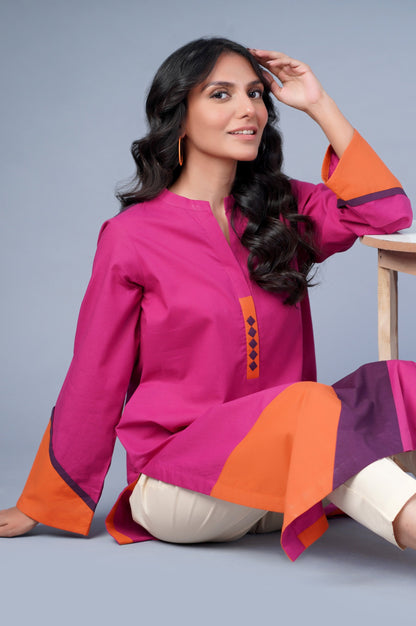 Stitched 1 piece Cambric Shirt