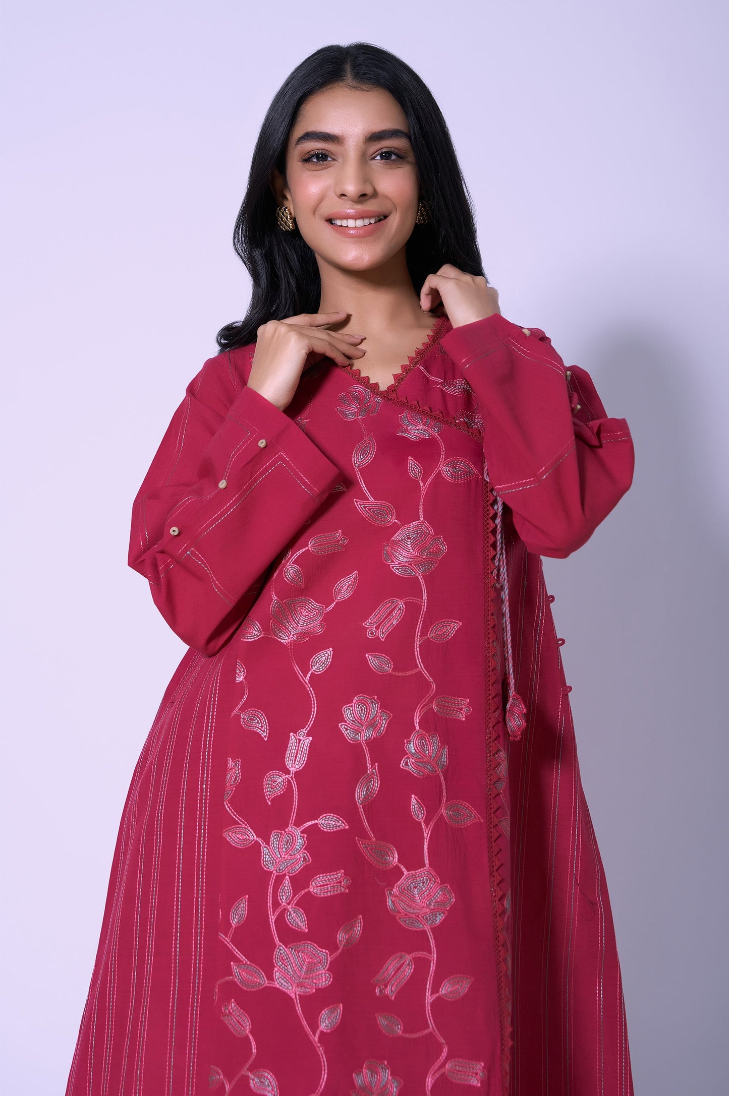 Stitched 1 Piece  Jacquard Shirt