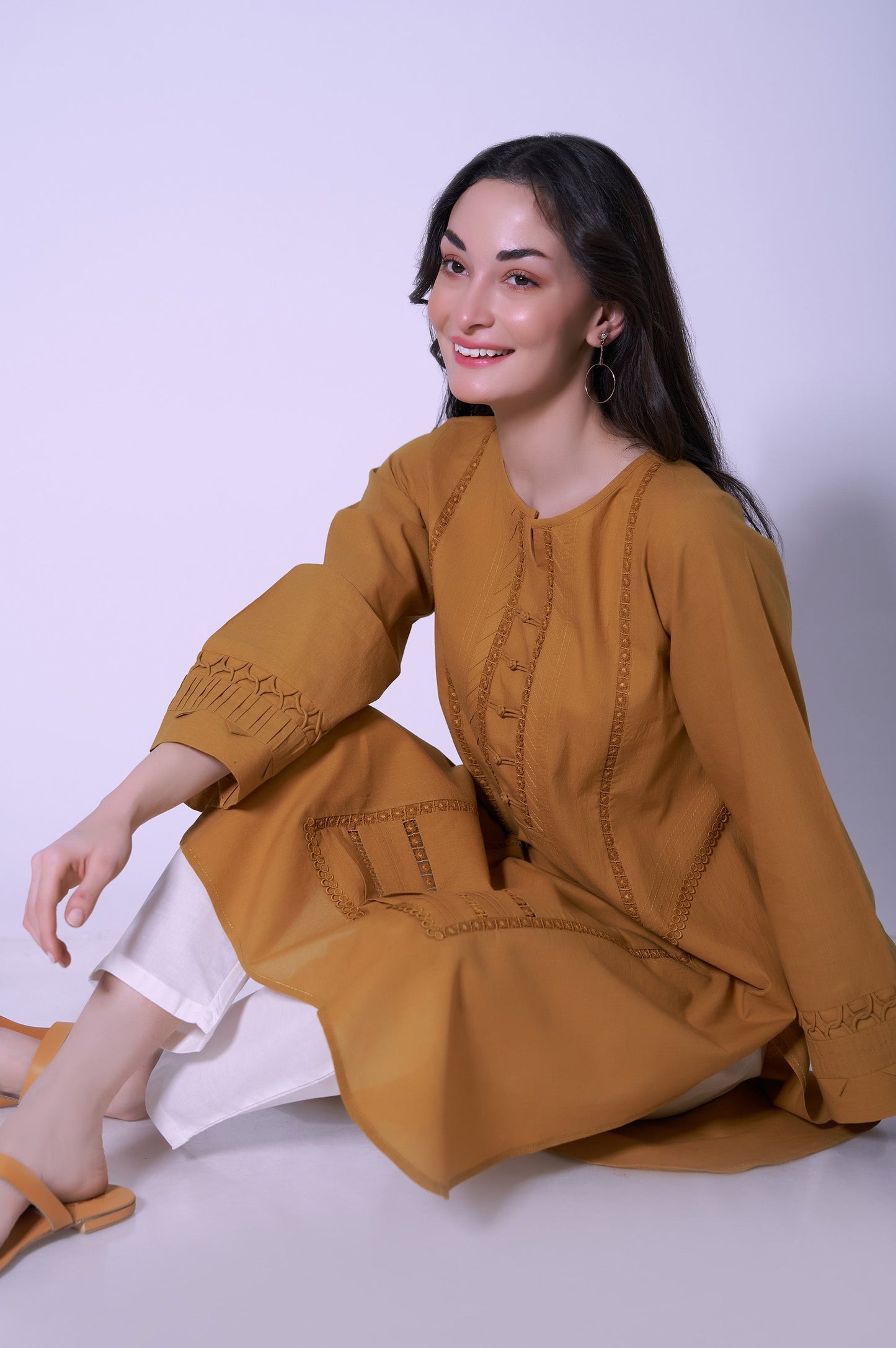 Stitched 1 Piece Stylised Cambric Shirt