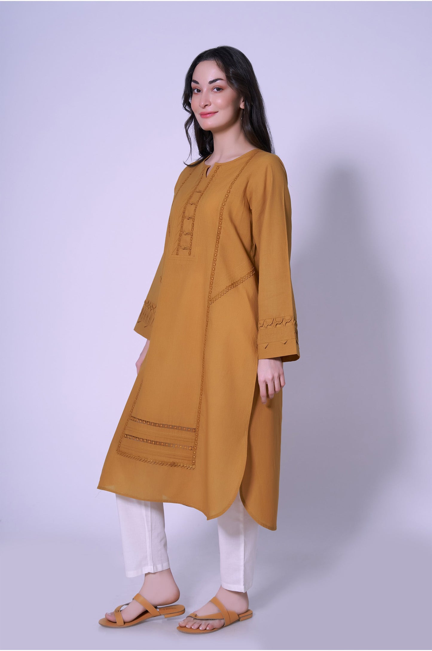 Stitched 1 Piece Stylised Cambric Shirt