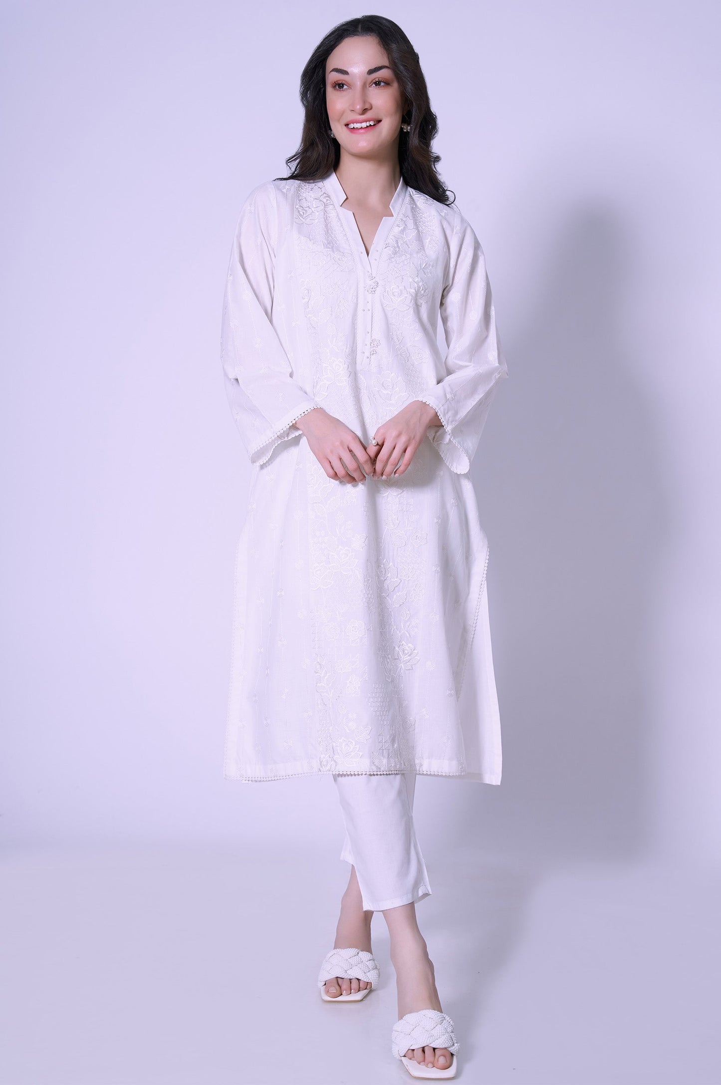 Stitched 1 piece Cambric Shirt