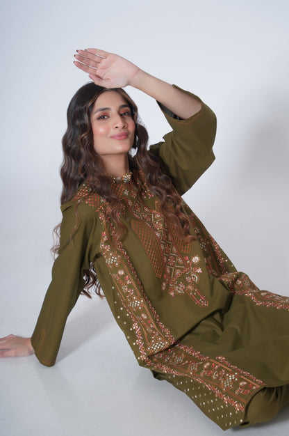 Stitched 1 Piece Cambric Shirt