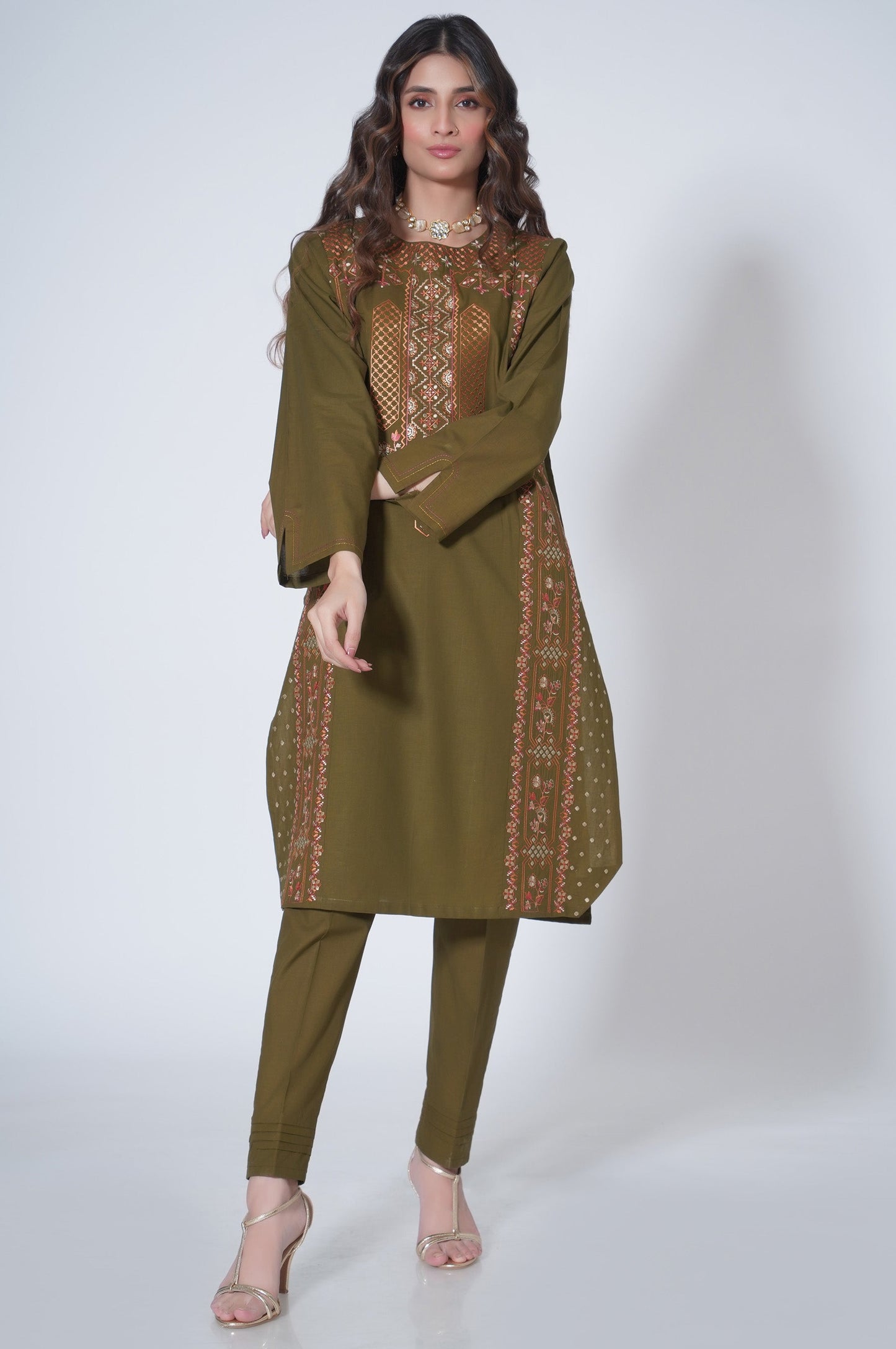 Stitched 1 Piece Cambric Shirt