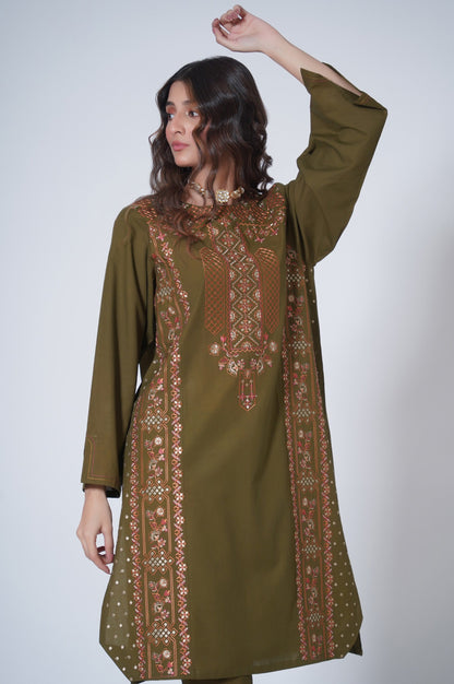 Stitched 1 Piece Cambric Shirt