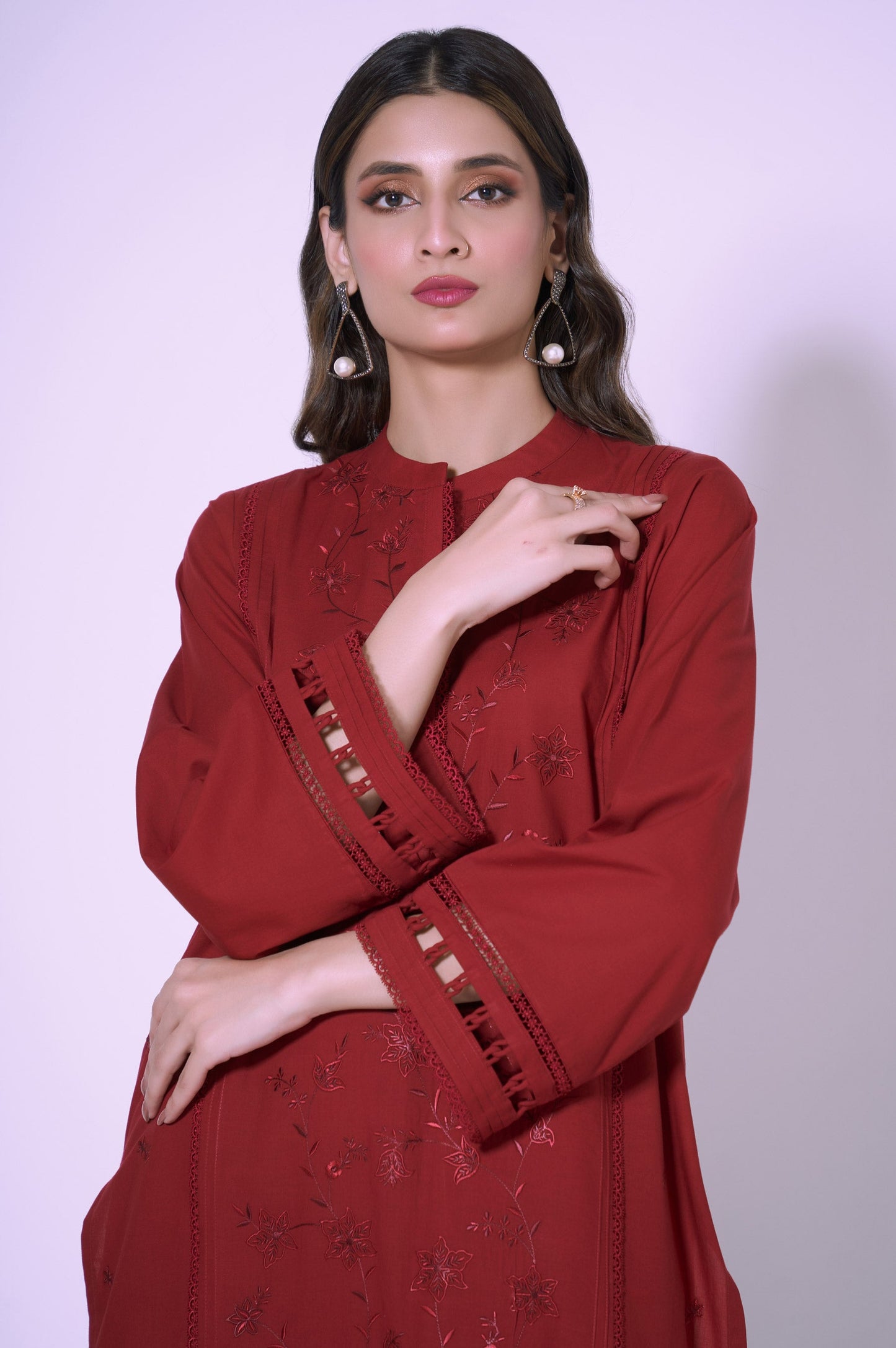 Stitched 1 piece Cambric Shirt