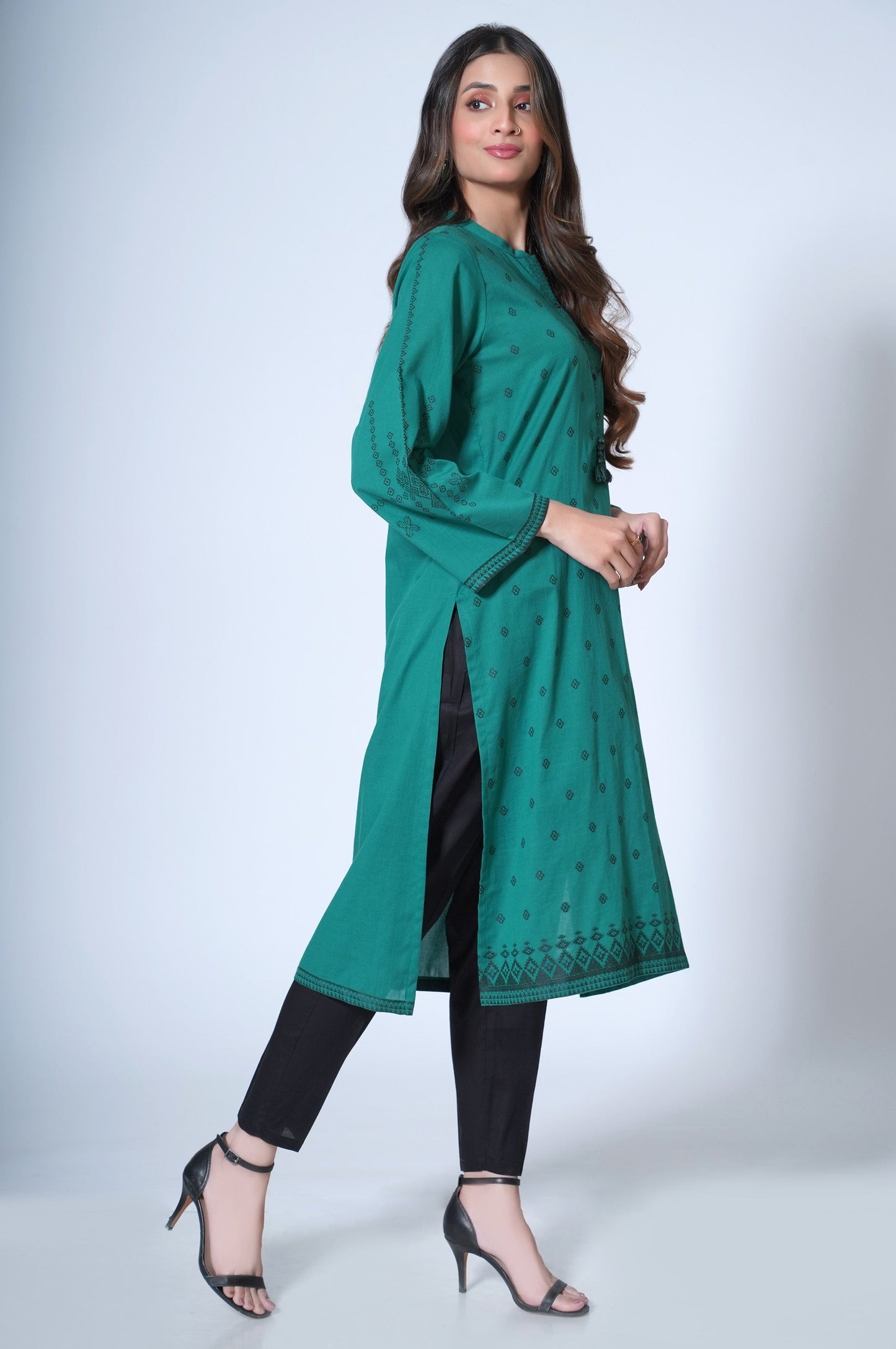 Stitched 1 Piece Jacquard Shirt