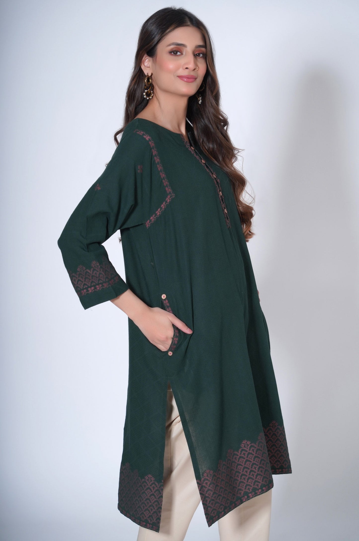 Stitched 1 piece Jacquard Outfit