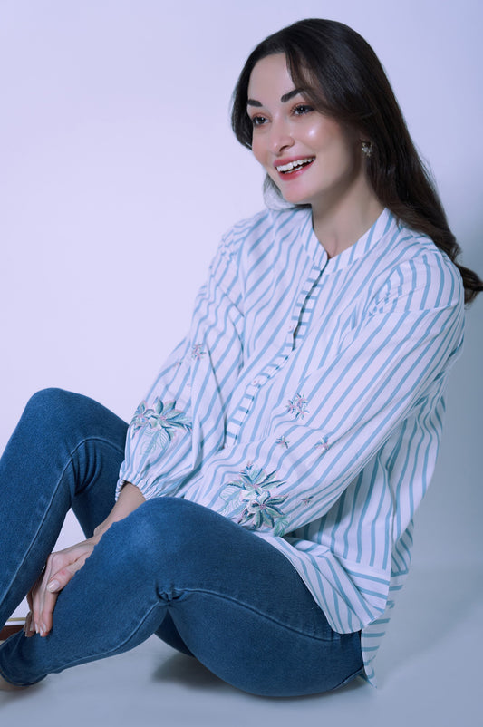 Stitched 1 Piece Yarn Dyed Top