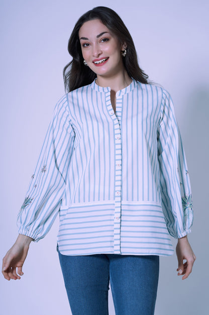 Stitched 1 Piece Yarn Dyed Top