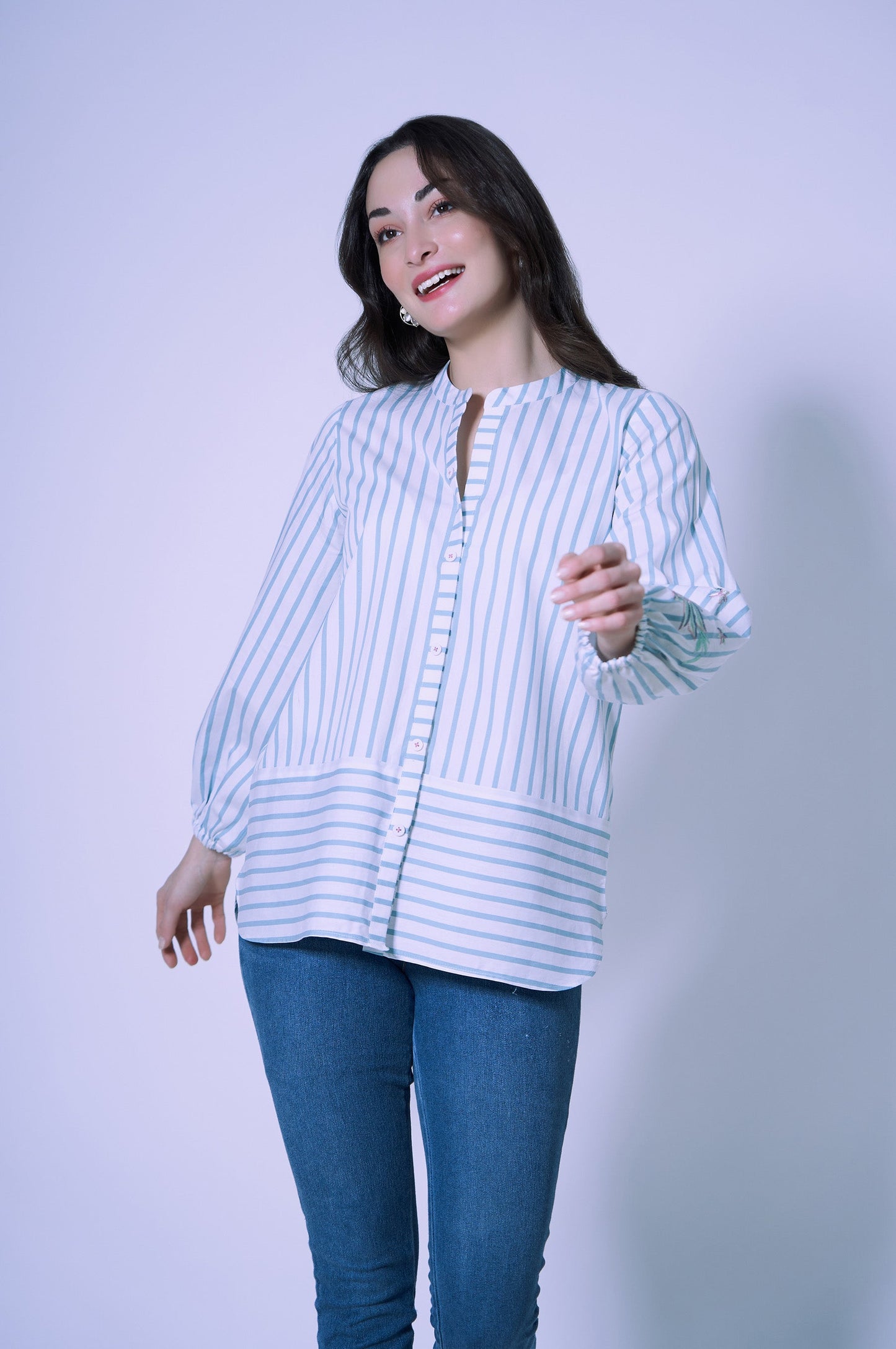 Stitched 1 Piece Yarn Dyed Top