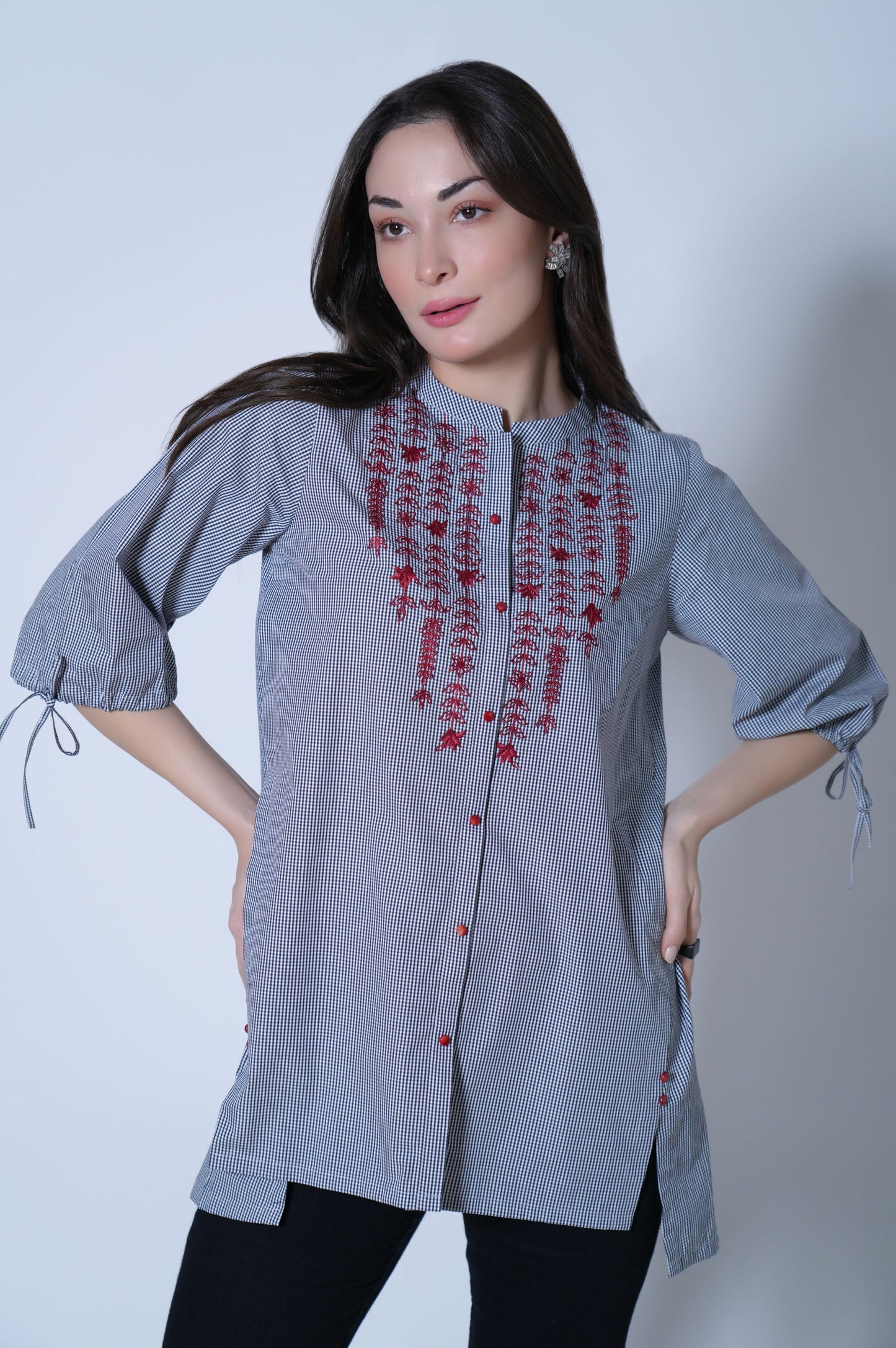 Stitched 1 Piece Yarn Dyed Top