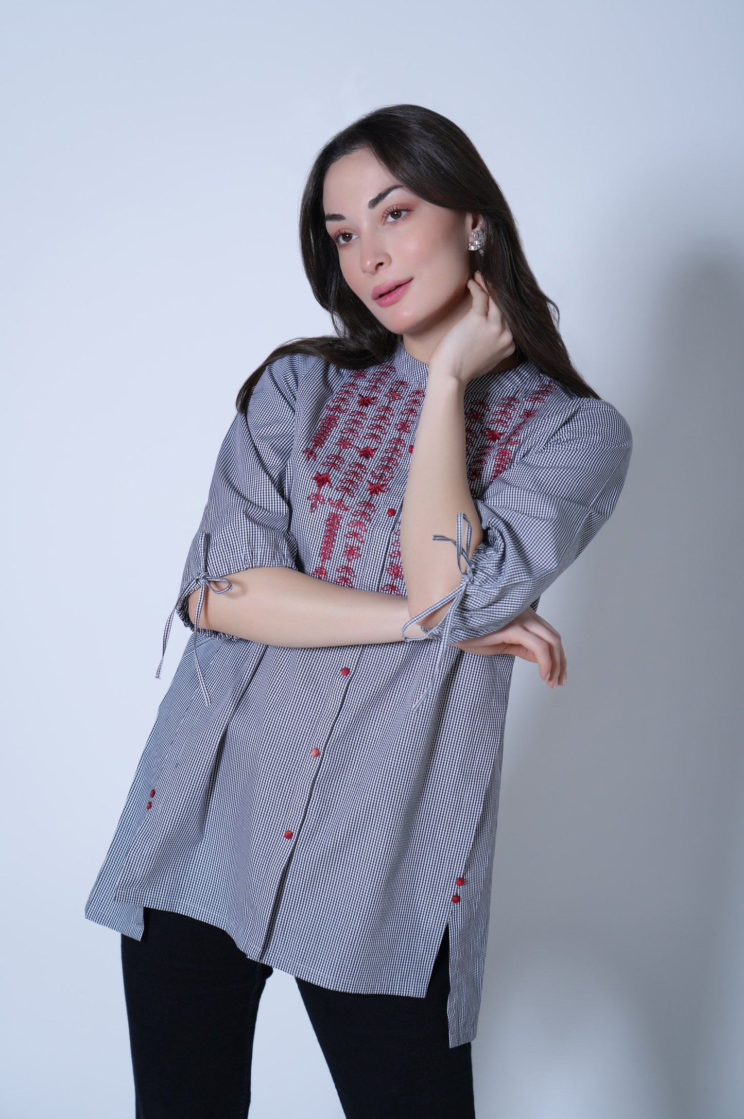 Stitched 1 Piece Yarn Dyed Top