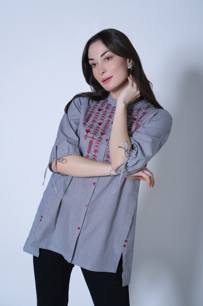 Stitched 1 Piece Yarn Dyed Top