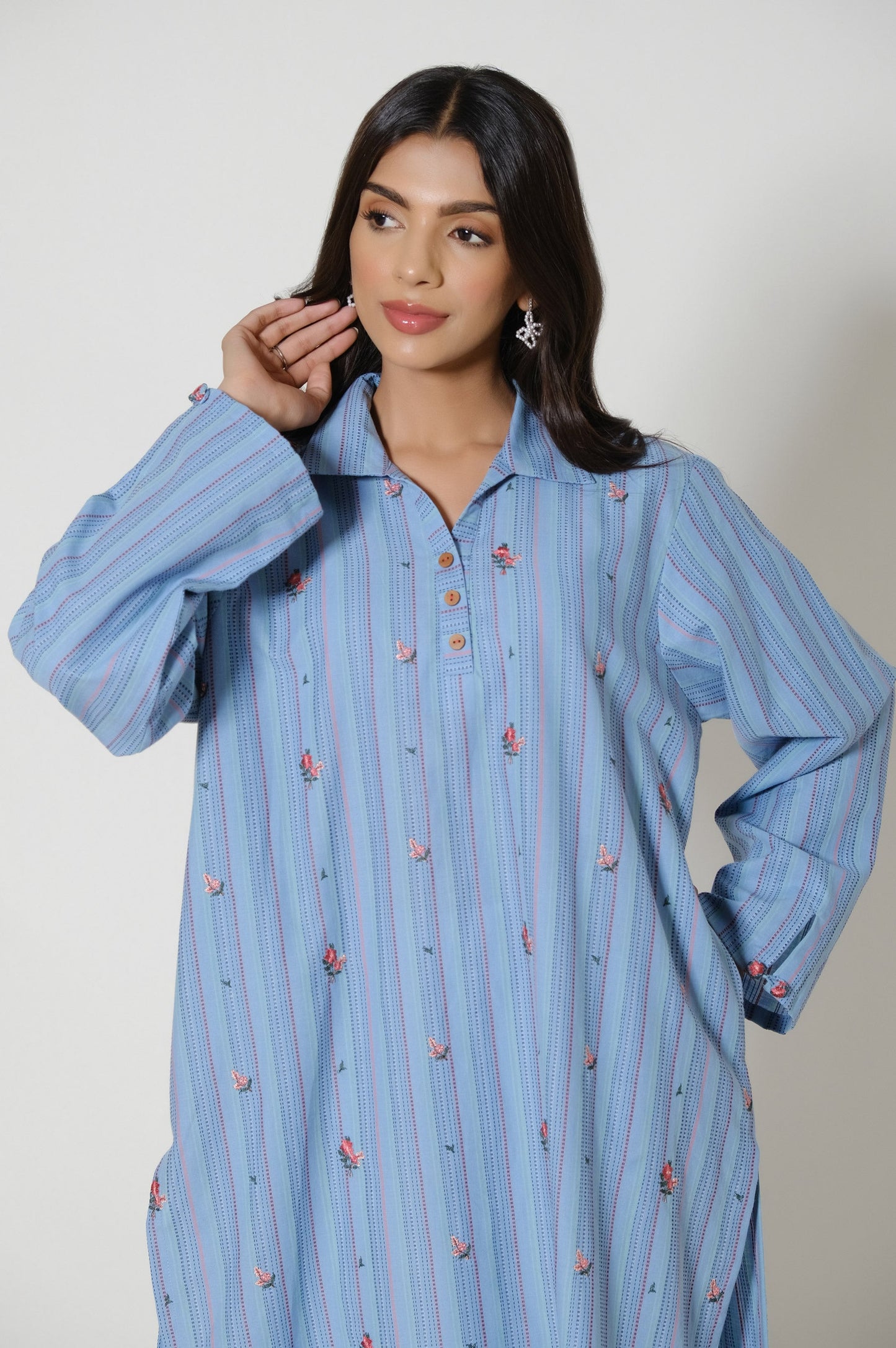 Stitched 1 Piece Yarn Dyed Shirt