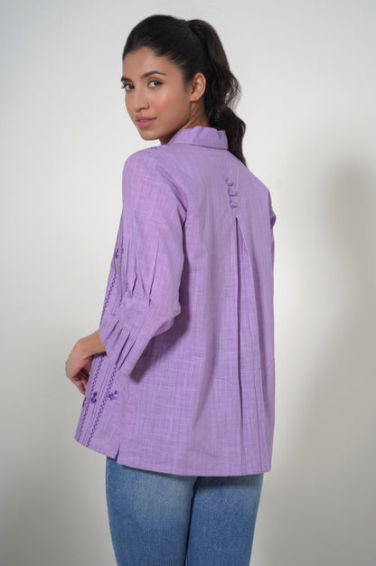 Stitched 1 Piece Cotton Slub Fusion Top