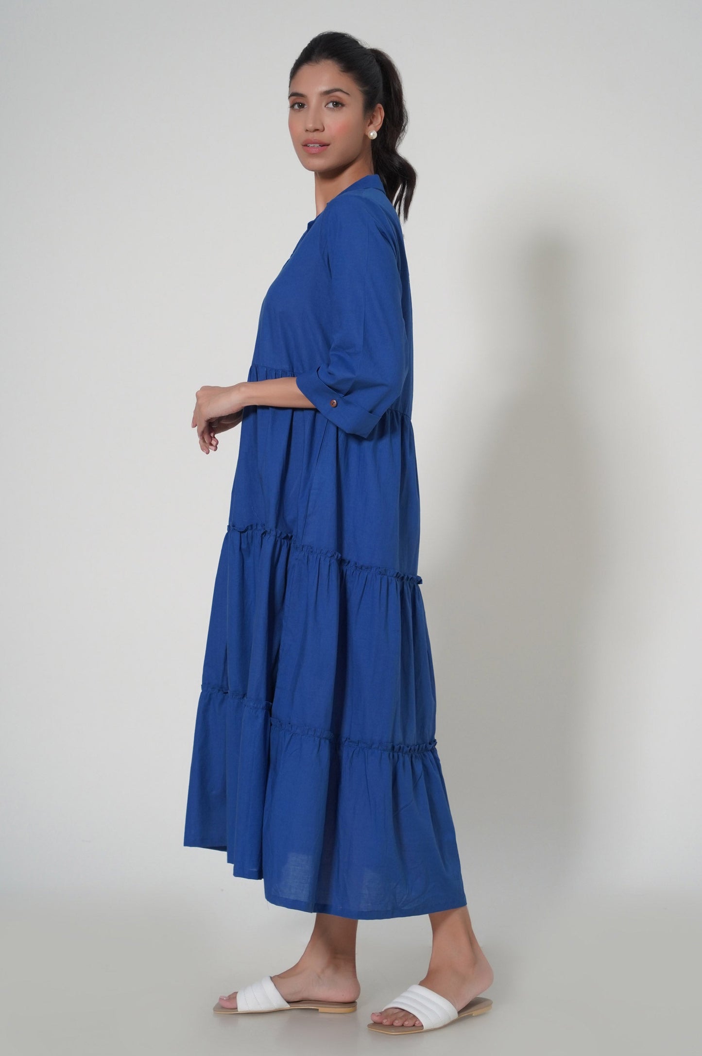 Stitched 1 Piece Cambric Long Dress