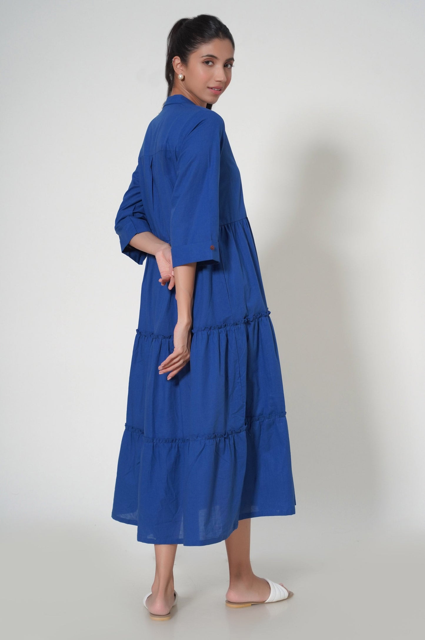 Stitched 1 Piece Cambric Long Dress