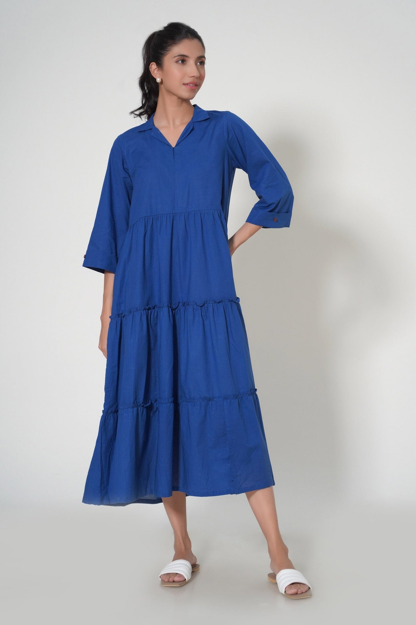 Stitched 1 Piece Cambric Long Dress