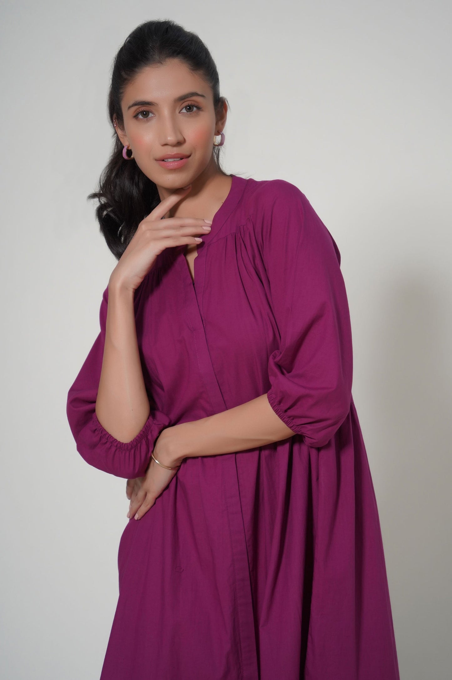 Stitched 1 Piece Cambric Long Dress