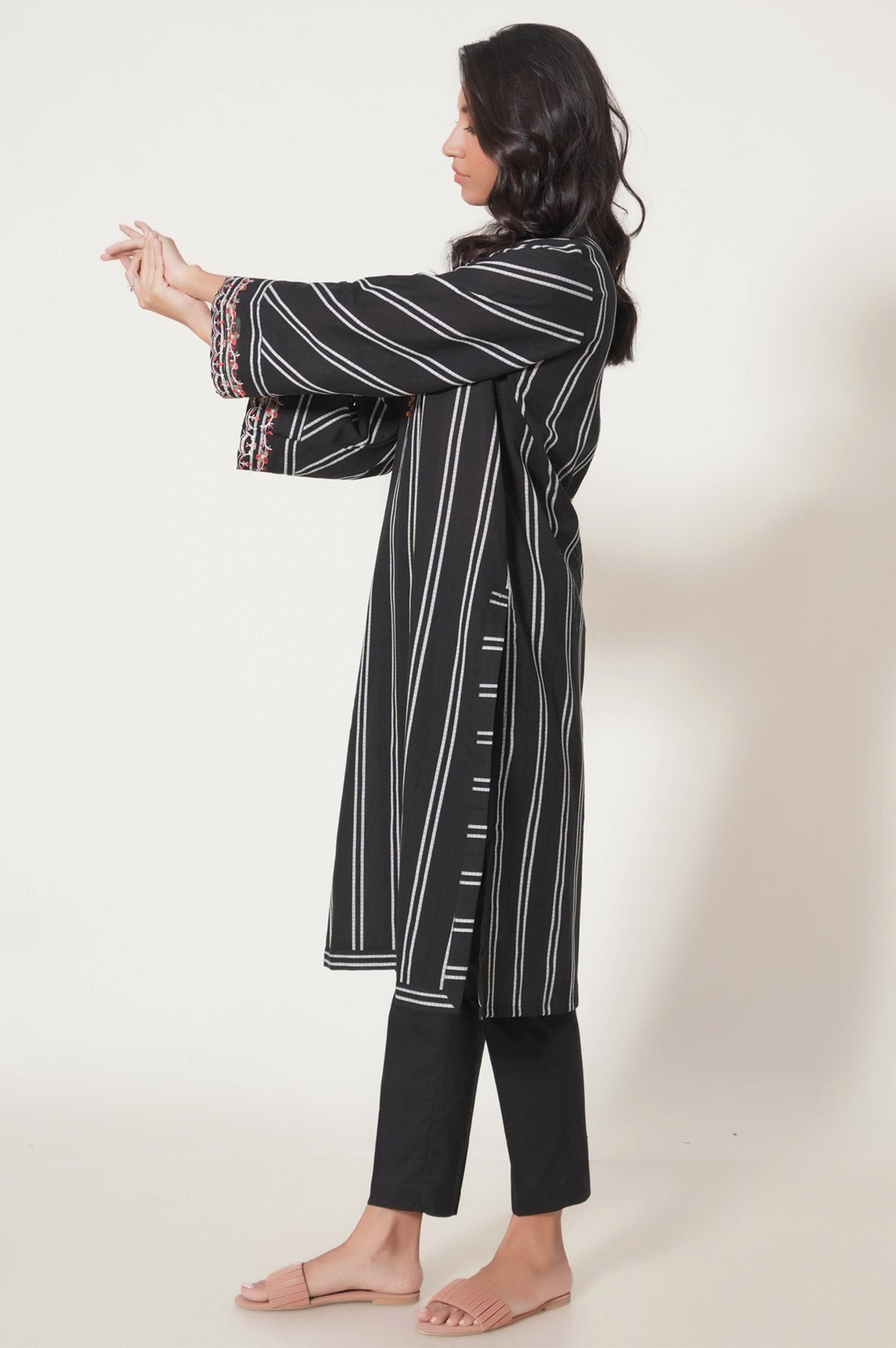 Stitched 1 Piece Embroidered Tarkashi Jacquard Shirt