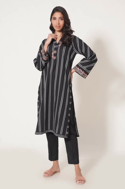 Stitched 1 Piece Embroidered Tarkashi Jacquard Shirt