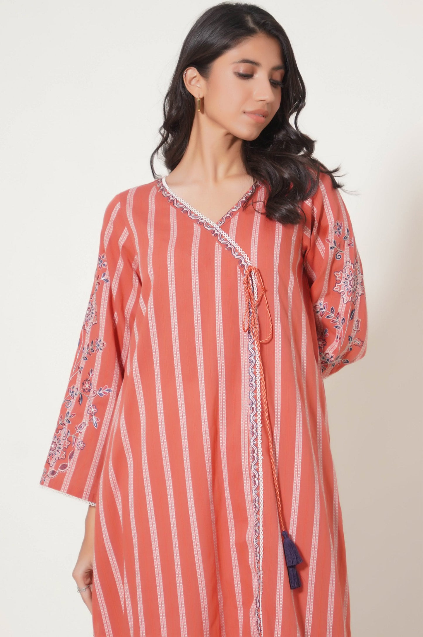Stitched 1 Piece Embroidered Tarkashi Jacquard Shirt