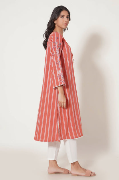 Stitched 1 Piece Embroidered Tarkashi Jacquard Shirt