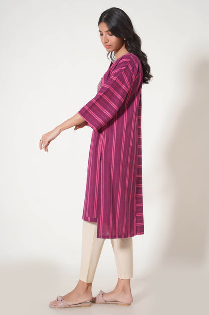 Stitched 1 Piece Embroidered Tarkashi Jacquard Shirt