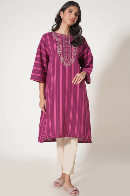 Stitched 1 Piece Embroidered Tarkashi Jacquard Shirt