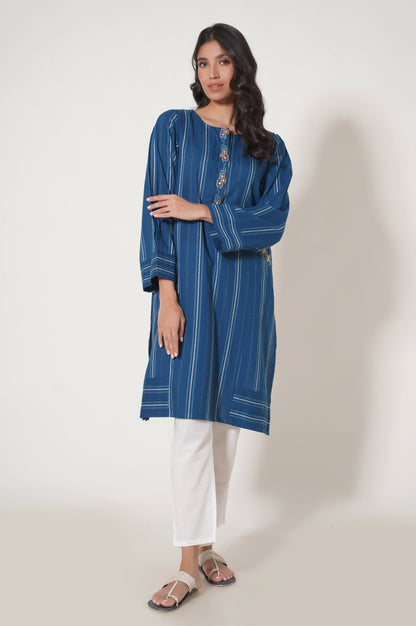 Stitched 1 Piece Embroidered Tarkashi Jacquard Shirt
