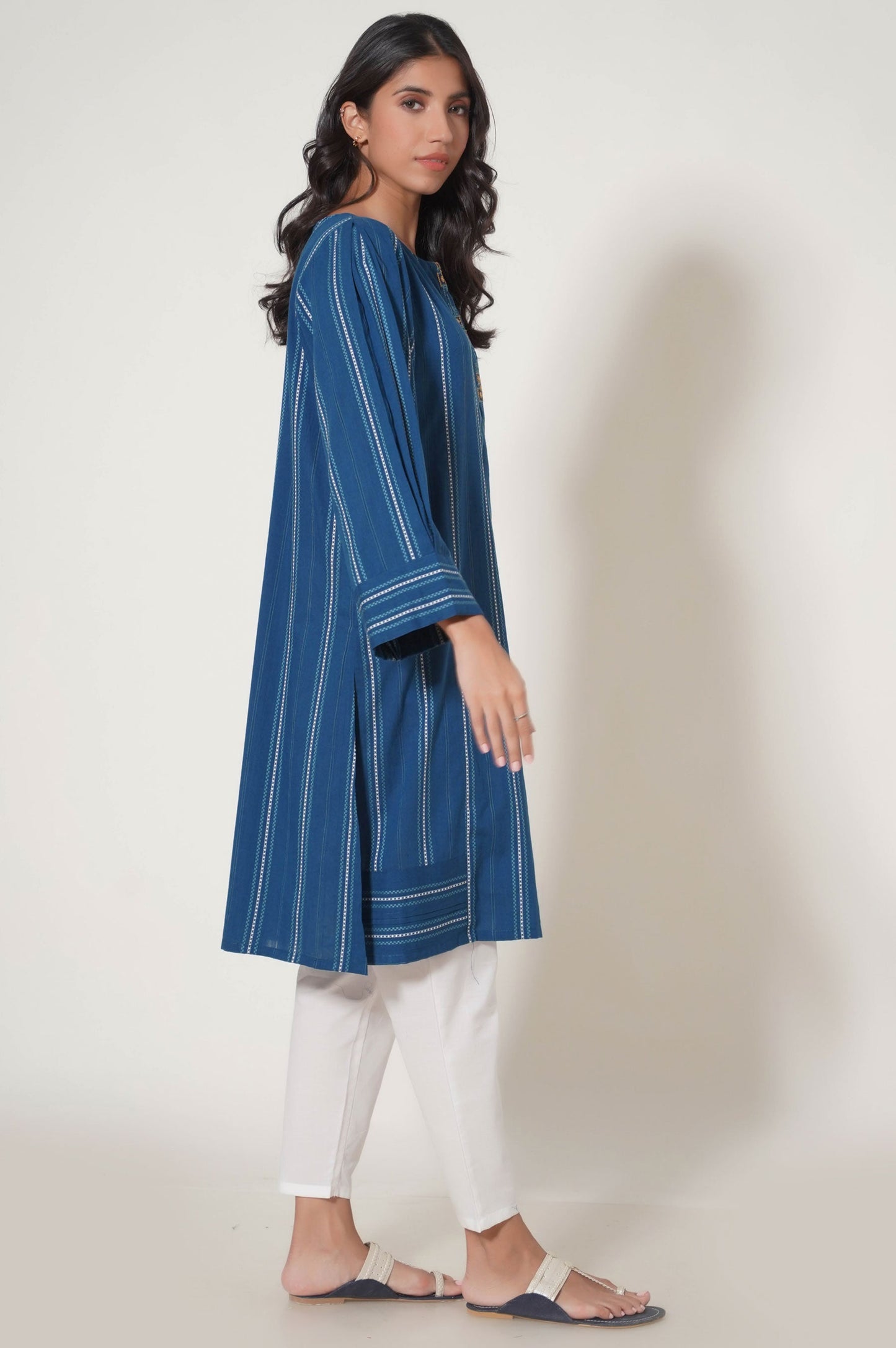 Stitched 1 Piece Embroidered Tarkashi Jacquard Shirt