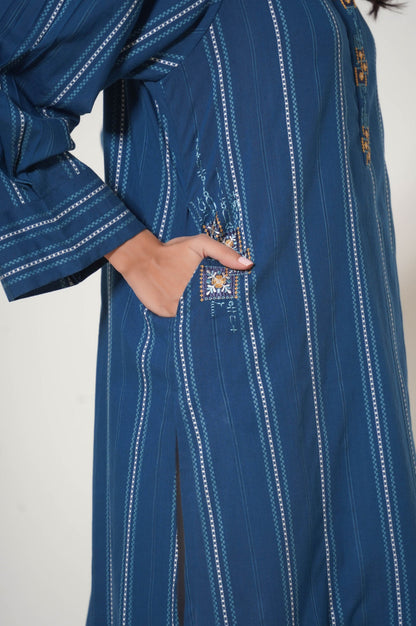 Stitched 1 Piece Embroidered Tarkashi Jacquard Shirt