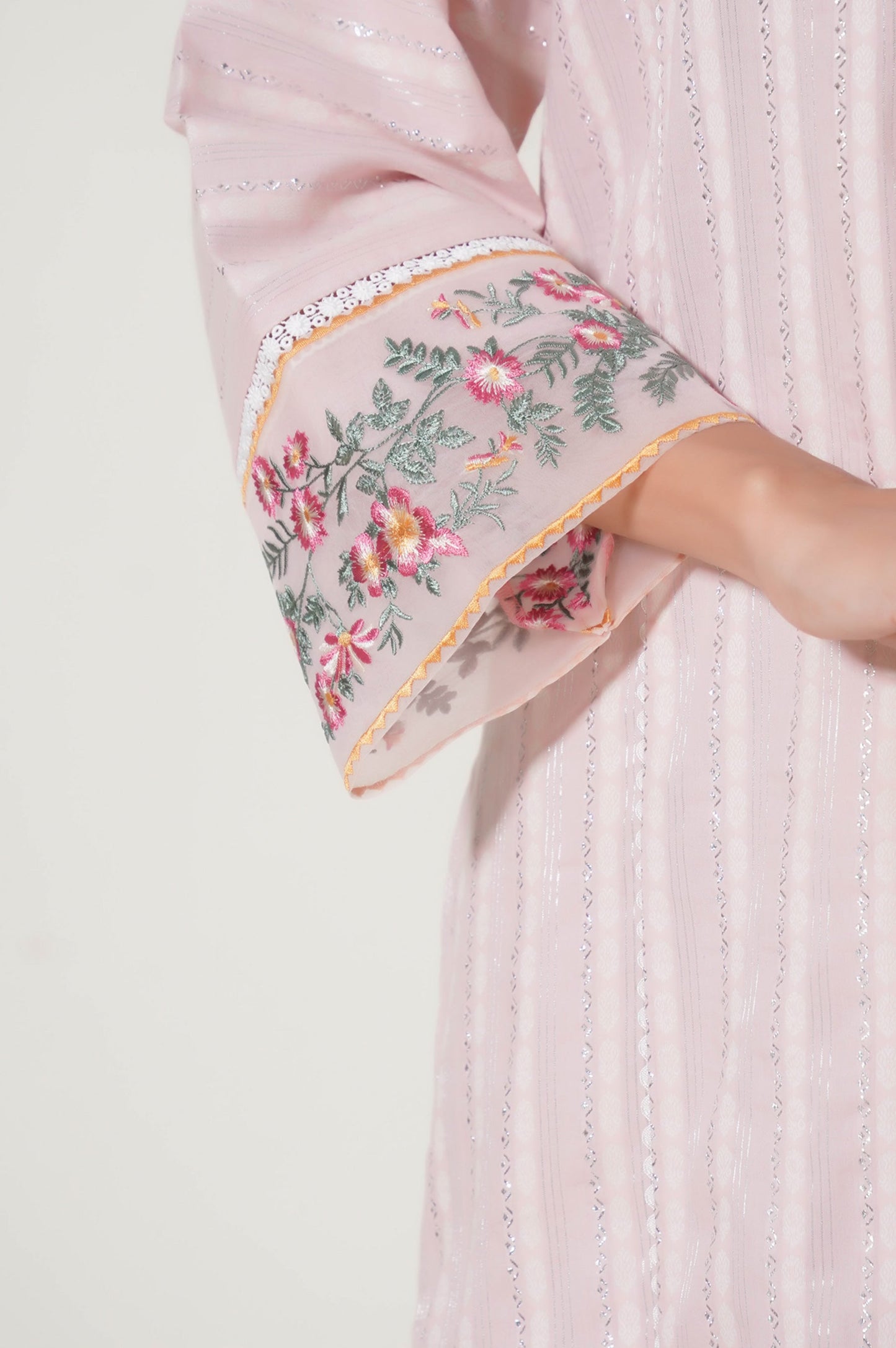 Stitched 1 Piece Embroidered Lorex Jacquard Shirt